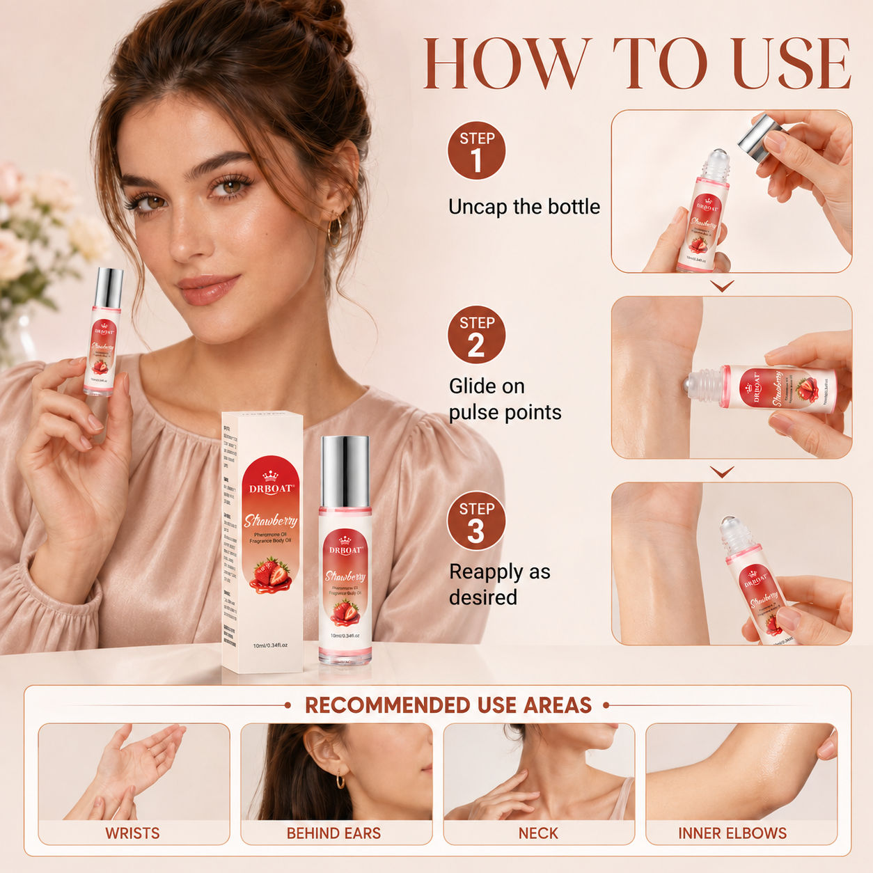 Strawberry Roll-On Perfume Oil - огляд і ціна Perfume Fragrance Oil